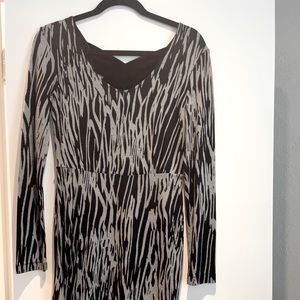 Zebra Long Sleeve BCBG Dress